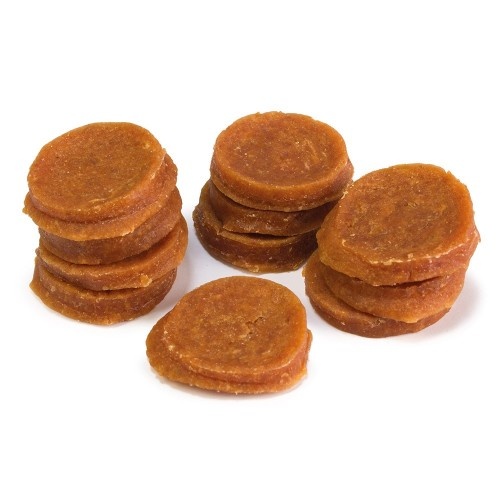 Salgadinho de batata com sabor de salmão para cães