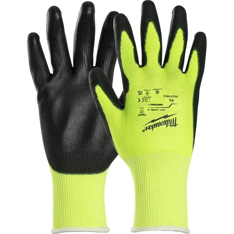Milwaukee werkhandschoenen Hi-vis 12 paar 10/XL