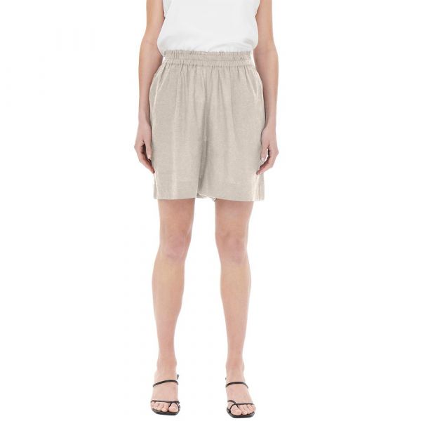Only Tokyo Linen Blend High Waist Shorts Cinzento XS Mulher