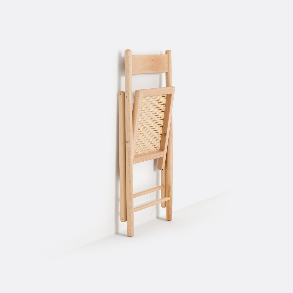 LA REDOUTE INTERIEURS<br>Conjunto de 2 cadeiras dobráveis em madeira de faia e rattan, Mauryn