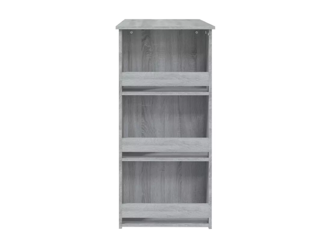 Table de bar avec rangement Sonoma gris 102x50x103,5 cm