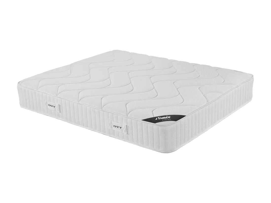 Matelas 140 x 190 cm hybride anti-feu ressorts ensachés 7 zones et mousse haute densité ép.26cm - OTY de YSMÉE HÔTEL