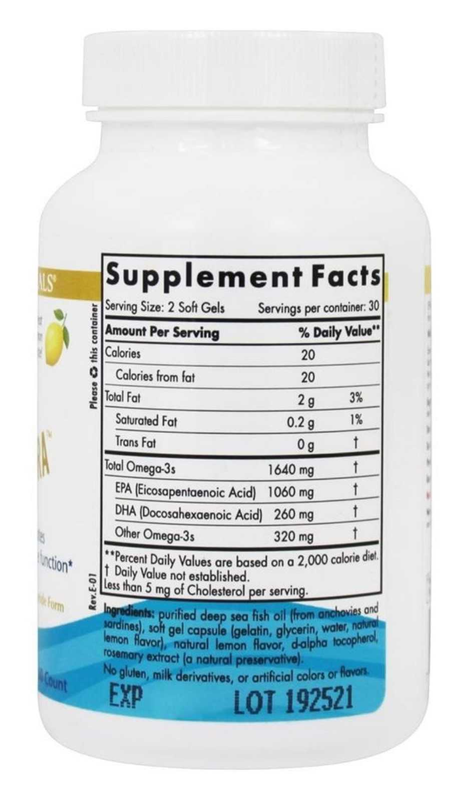 Cápsulas gelatinosas Nordic Naturals EPA Xtra 60