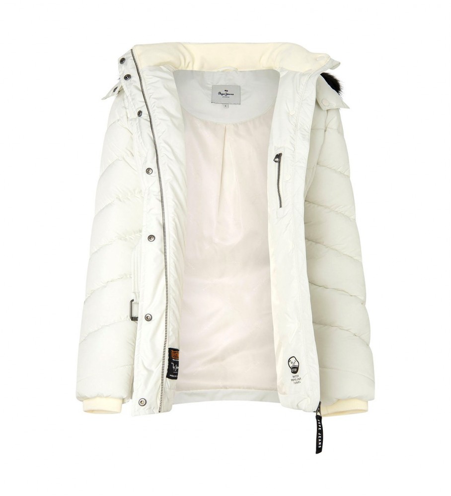 Jaqueta curta Mera da Pepe Jeans, cor off-white