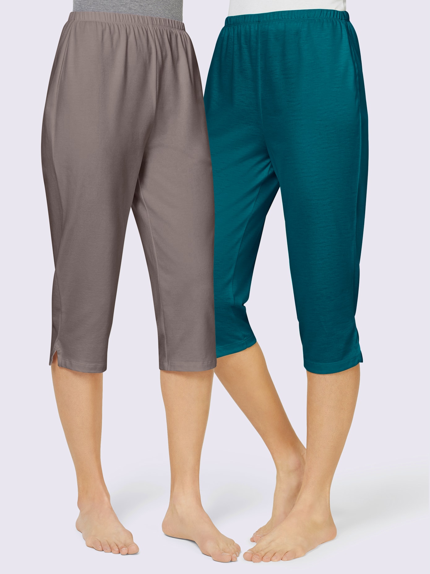 Lot de 2 pantalons corsaires en jersey doux