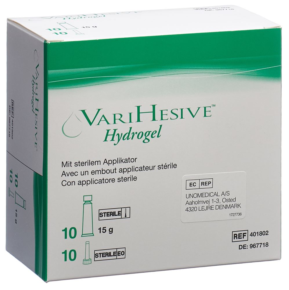 Varihesive Hydrogel mit Applikator Gel steril Tb 15 g