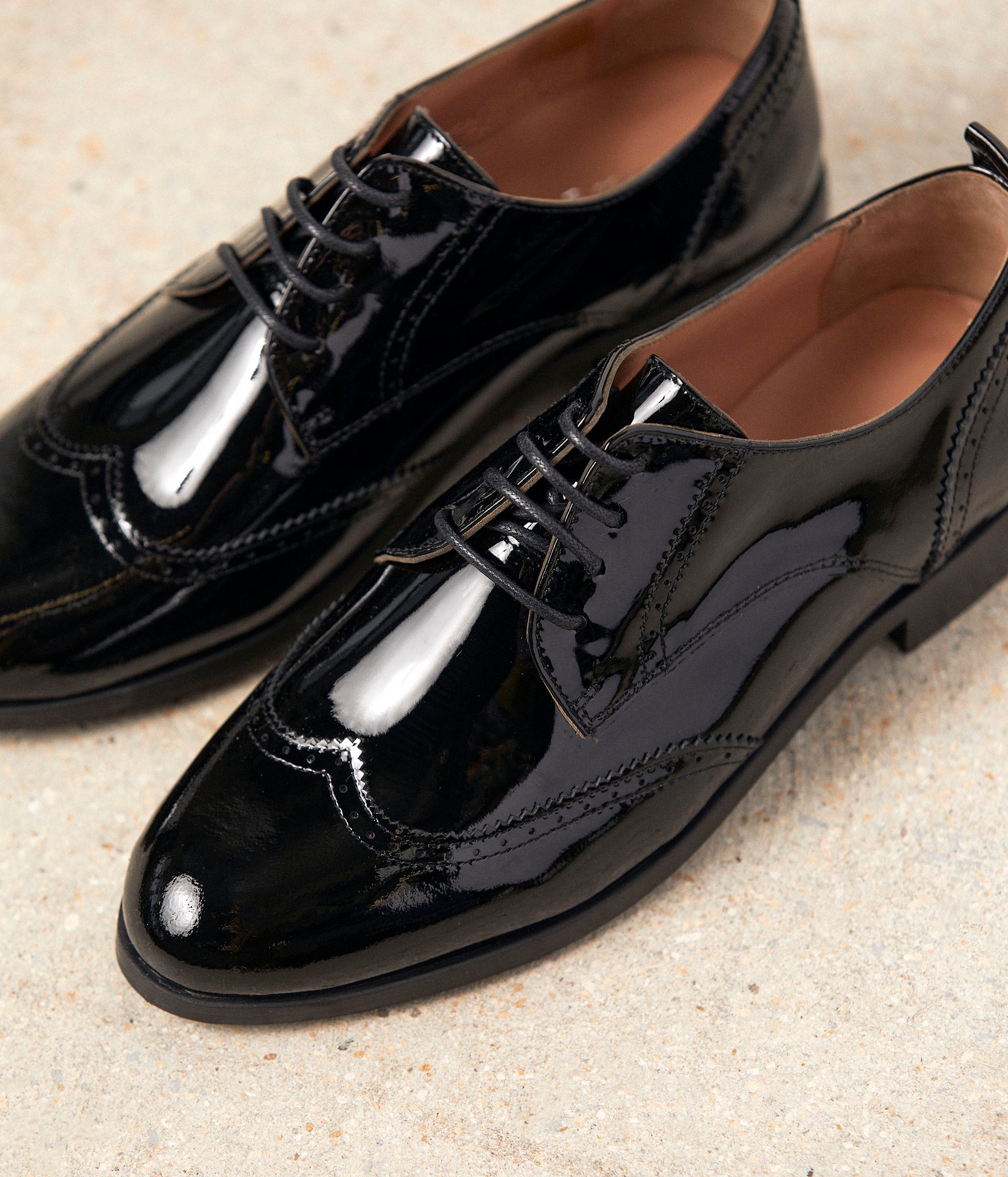 Derbies noir verni Florence