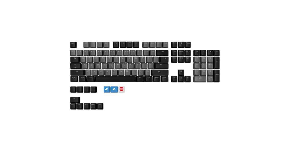 SharkoonSKILLER SAC20 keycaps  (Zwart, 114 stuks, ANSI Lay-out (US))