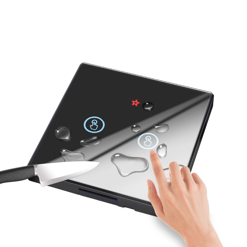 (2er Set) Smart Switch Intelligenter Funk Schalter mit Touch Control   Steuereinheit mit 4 Modi (Batteriebetrieben) iOS/Android - Weiss