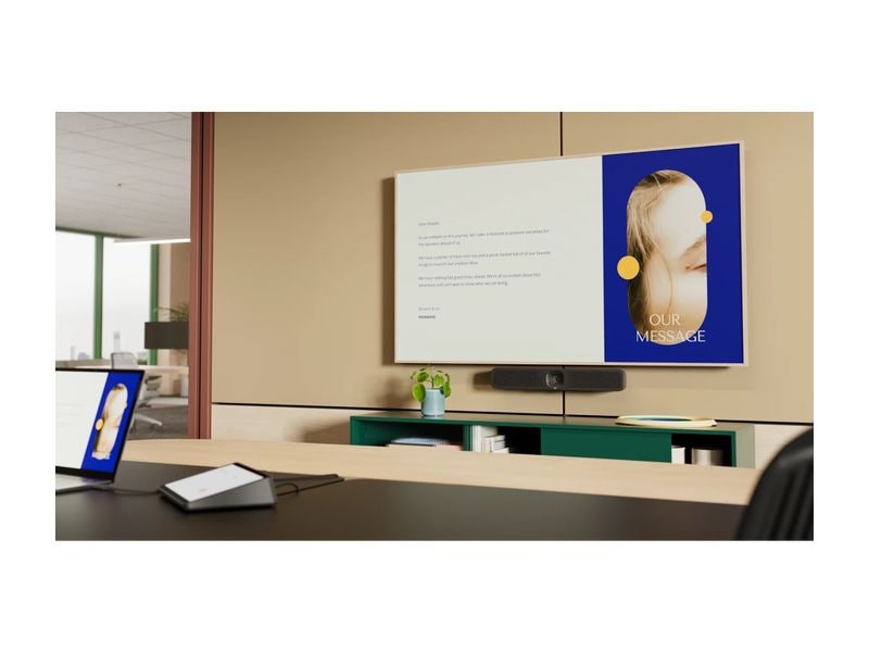 Logitech MeetUp 2 USB Video Collaboration Bar 4K All-in-one-USB-Konferenzkamera für kleine Konferenzräume