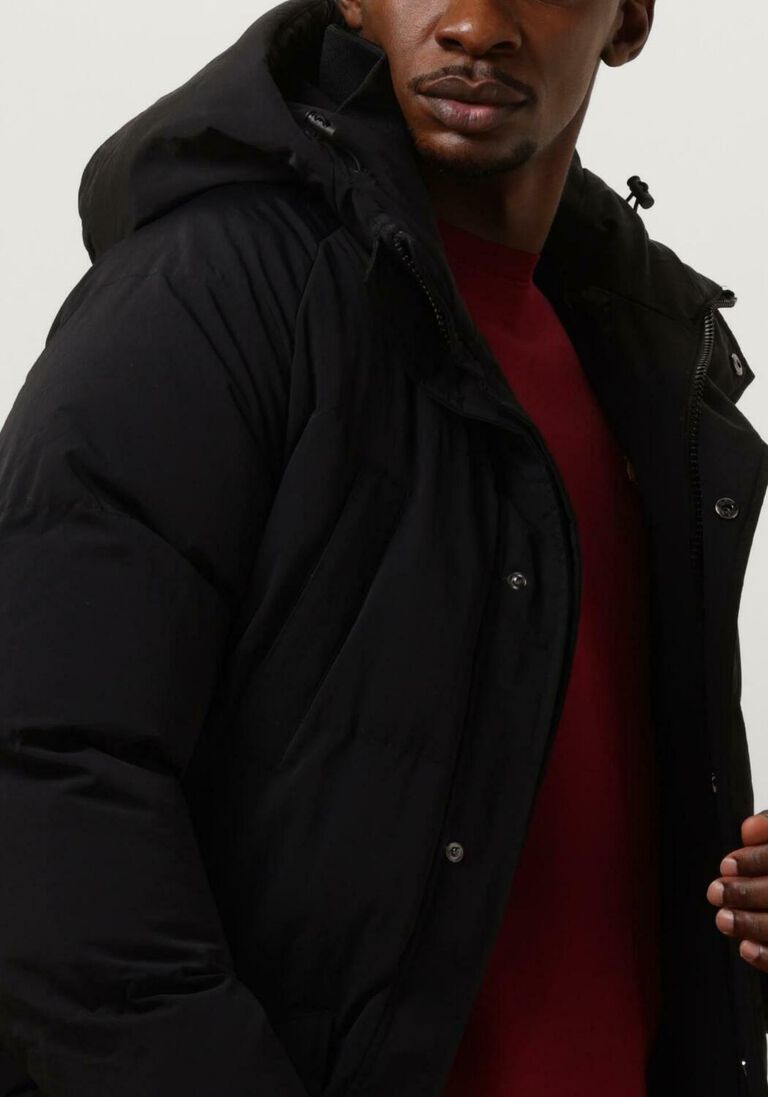 PUREWHITE zwarte purewhite jack long padded jacket with pockets