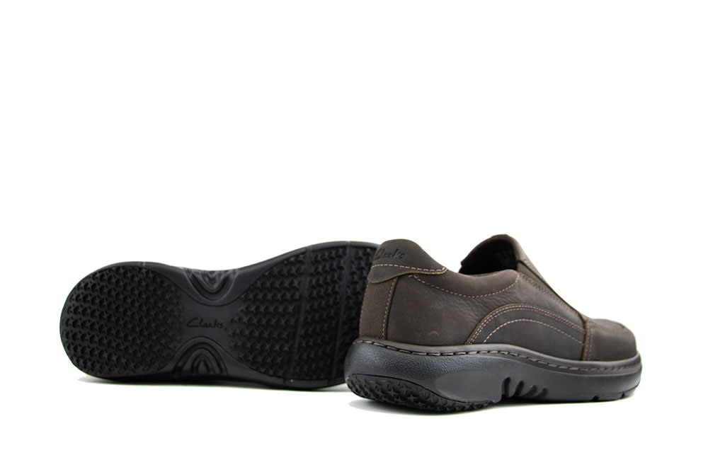 Clarks Instappers Pro Step Dark Tan Leather