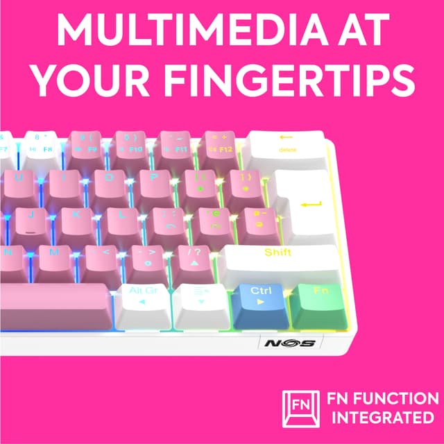NOS C-450 Mini PRO RGB gaming-tastatur (Cotton Candy)
