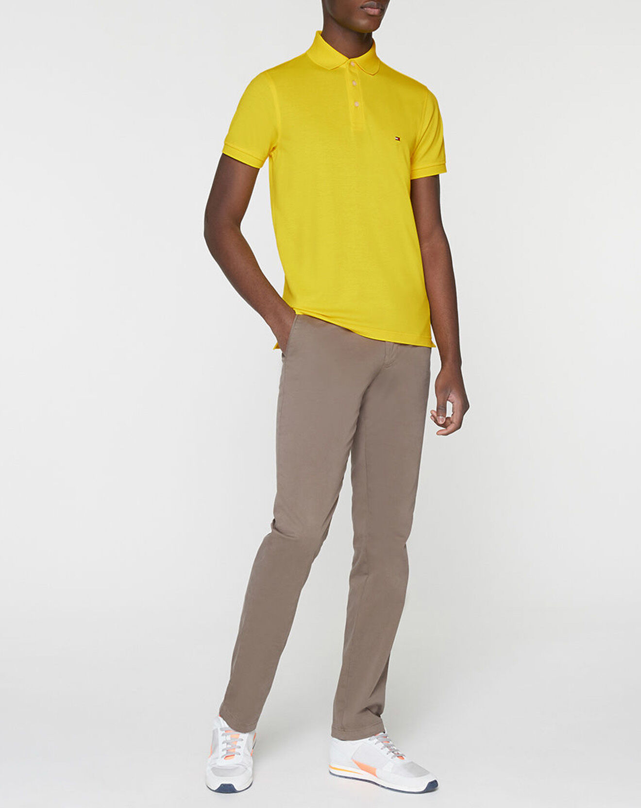 Tommy Hilfiger Polo  Slim 1985 jaune fluo