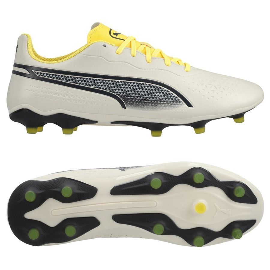 PUMA King Match FG/AG Voltage - Alpine Snow/Gris/Yellow Blaze
