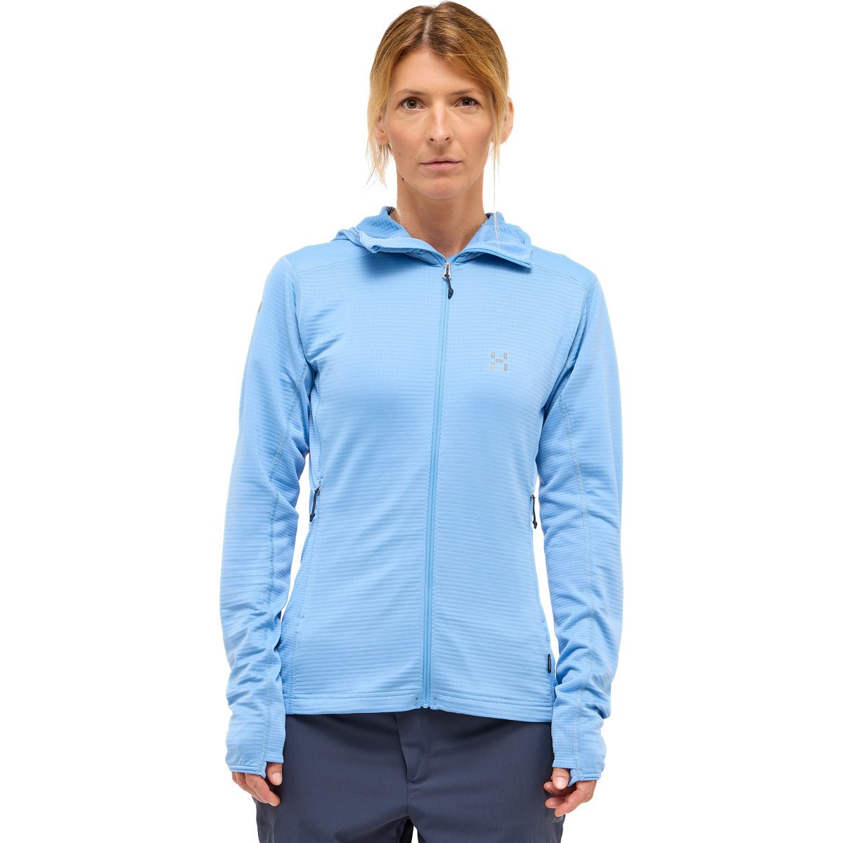 Haglöfs L.I.M Mid Multi II Hood Fleecejacke Damen sky blue