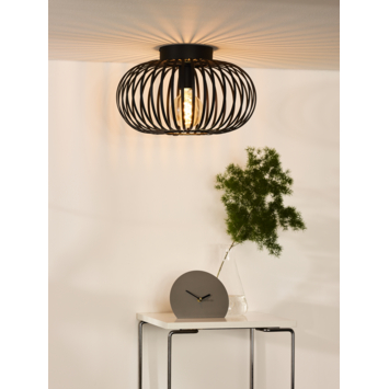 Lucide plafonnière Manuela 60W zwart