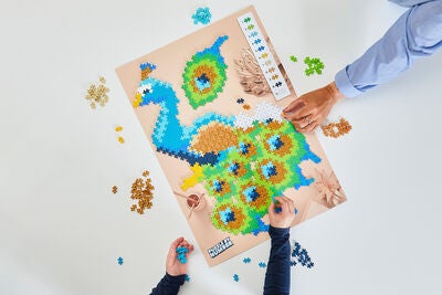 Plus-Plus Puzzle By Number Byggesett Peacock 800 Deler