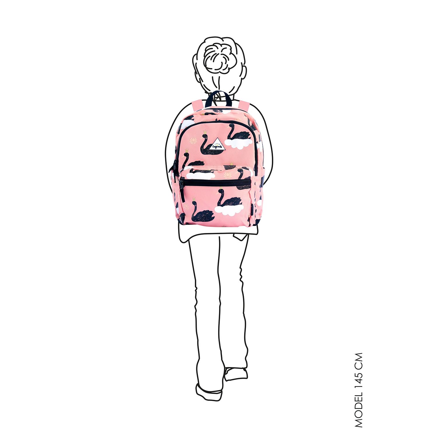 Little Legends Swan Backpack L roze