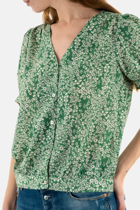 chemisier manches courtes freeman t. porter torelle bucolic p101 f1143 foliage green