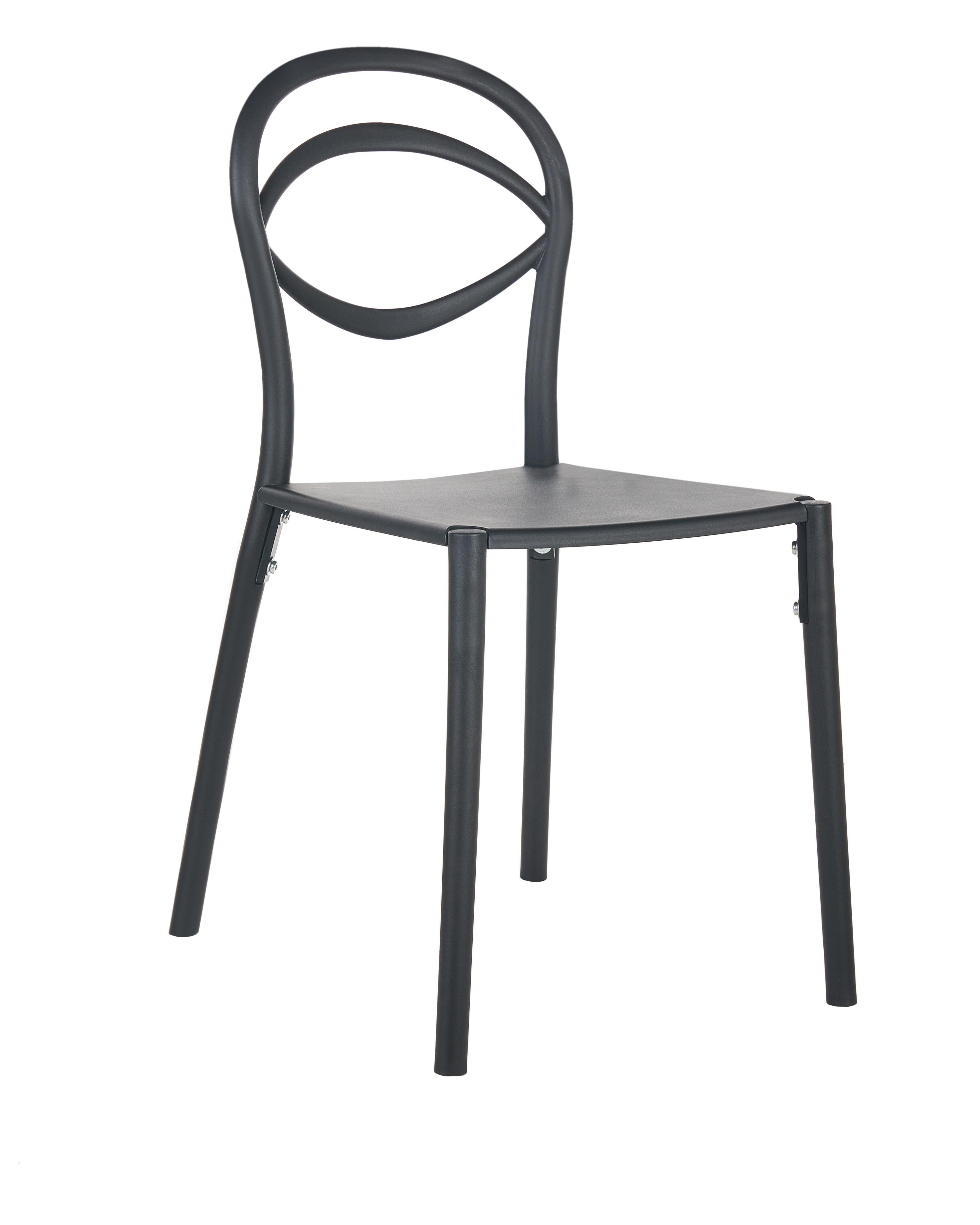 Set van 4 tuinstoelen COVOLO Zwart