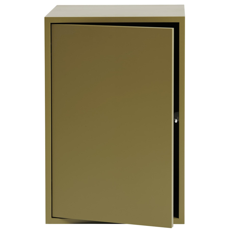 Muuto Stacked 2.0 kast met deur large bruin/groen