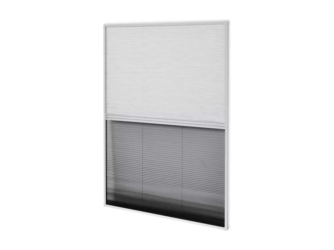 Moustiquaire plissée pour fenêtre et store Aluminium 60 x 80 cm