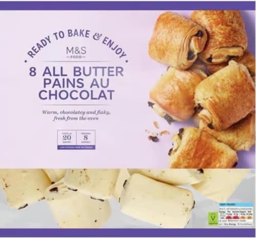 Marks & Spencer 8 Schokobrötchen - Pains Au Chocolat mit Butter