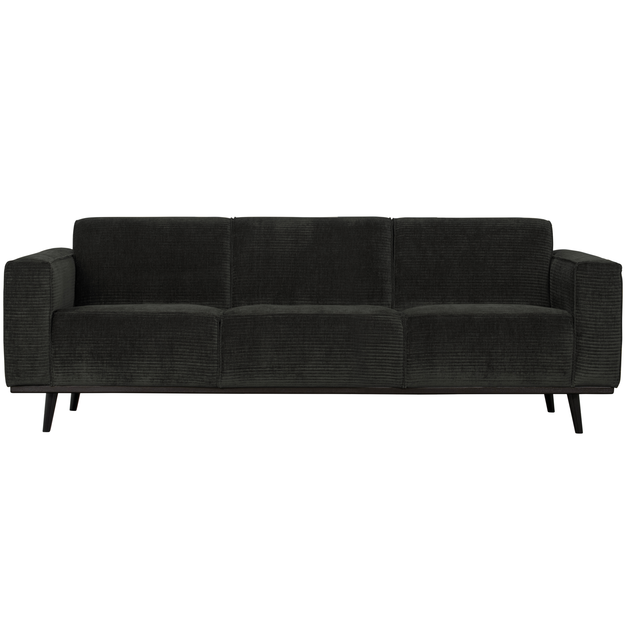 3-zits bank Statement Statement 3-zits Bank - 230 cm - Brede Platte Rib - Graphite