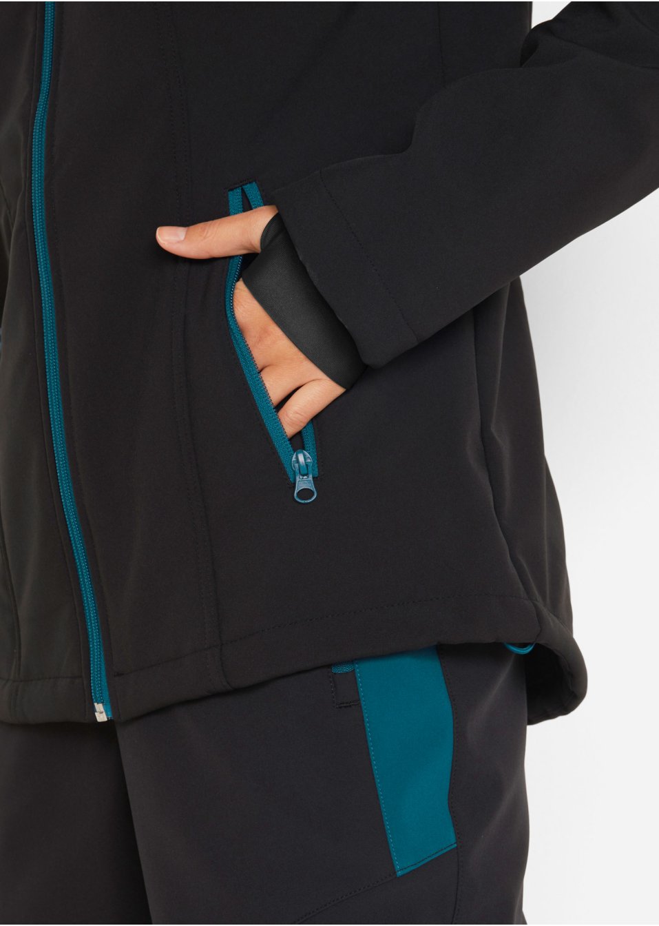 Veste softshell à capuche amovible, imperméable
