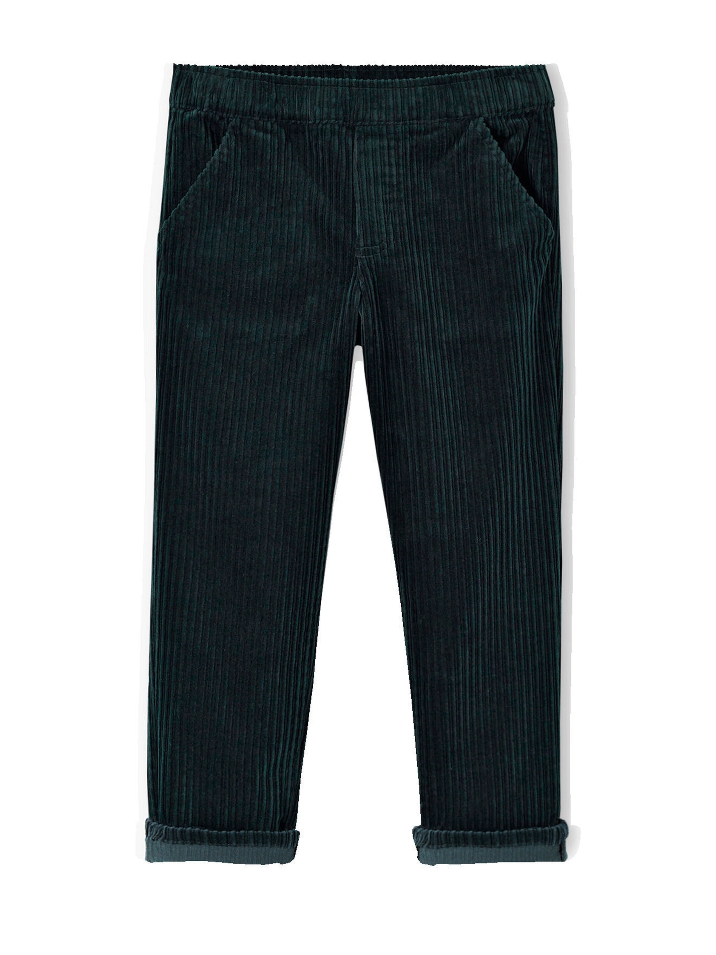 Vertbaudet Jungen Cordhose mit Dehnbund, Bundweite verstellbar tannengrün