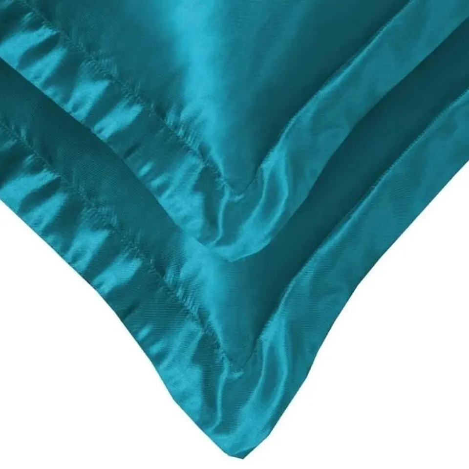 Glanzend Satijnen Dekbedovertrek Beauty Silk Aqua-1-persoons (140 x...