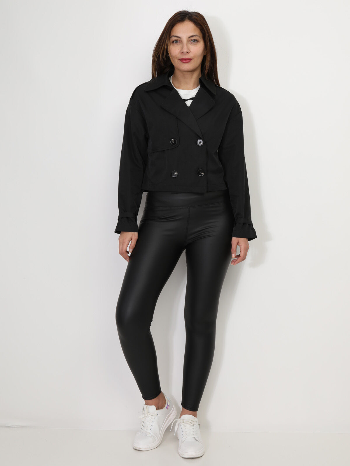 Veste style trench- Noir