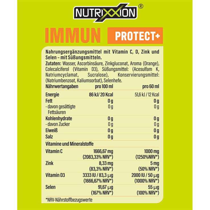 Nutrixxion SHOT Immun Protect + Trinkampullen, 12X60 ml