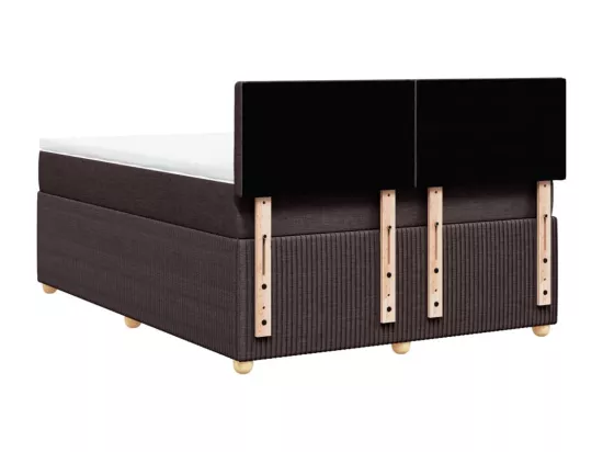 Sommier à lattes de lit avec matelas Marron foncé 160x200 cm