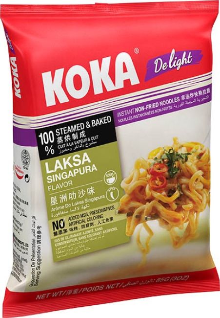 Koka Instant Noedels Laksa Smaak (zonder MSG) 85g
