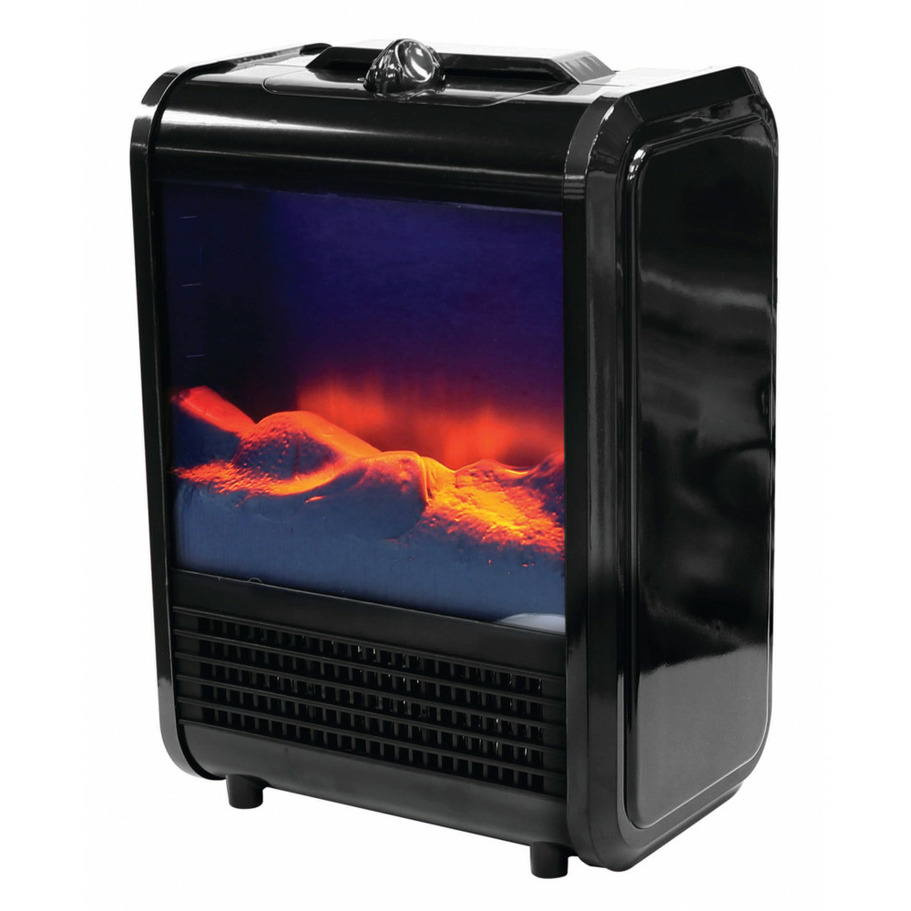Cheminée noir max heater - cheminée compacte et portable - noir