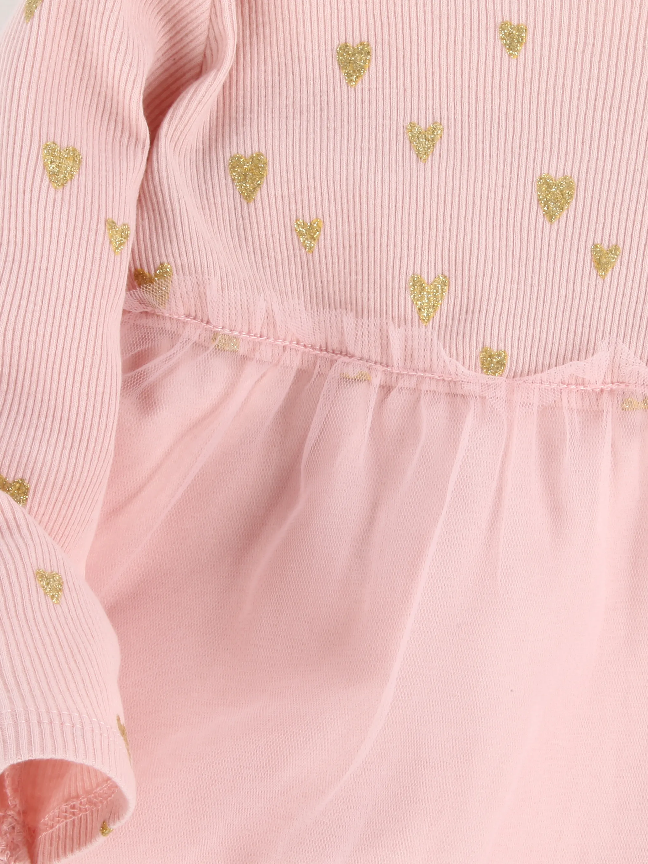 Baby Mädchen Tüllkleid mit Glitzerprint