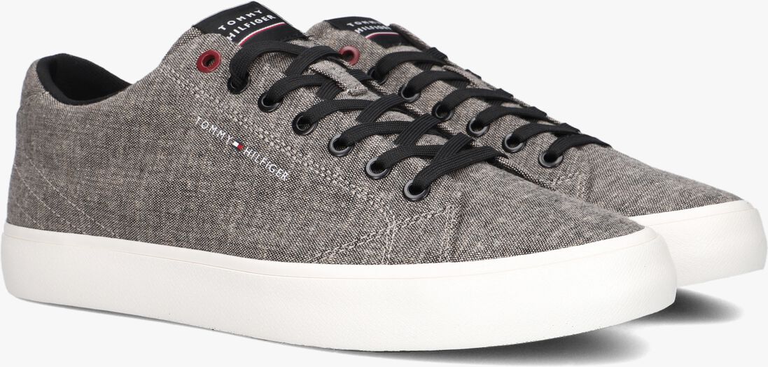 TOMMY HILFIGER zwarte tommy hilfiger lage sneakers th hi vulc core low chambray