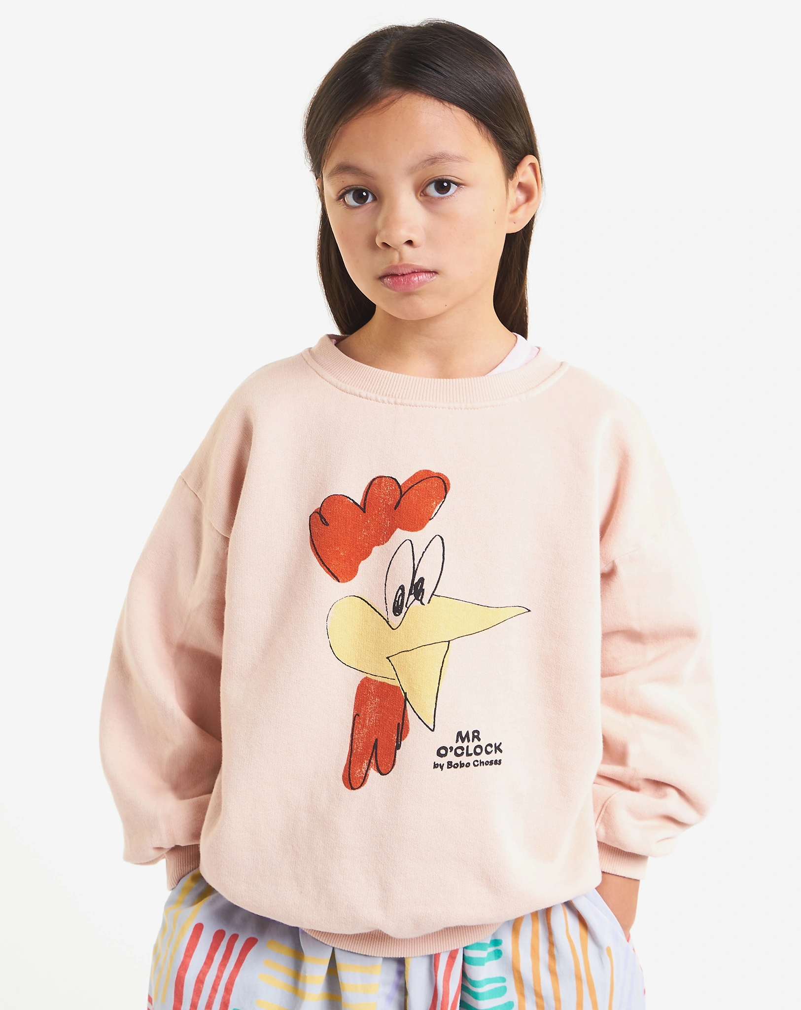 Sweatshirt MR O'CLOCK in peach