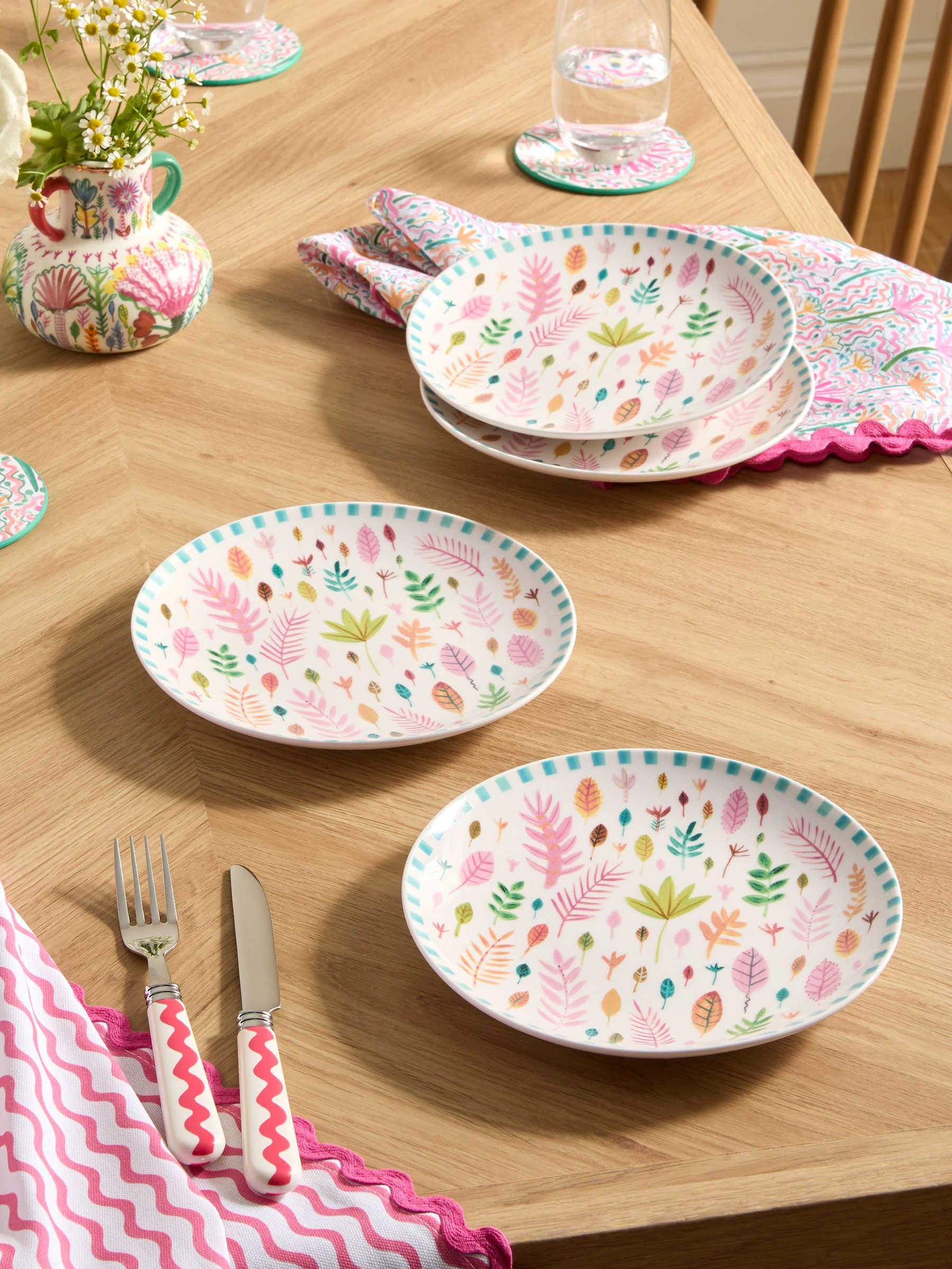 Lucy Tiffney Set of 4 Autumn Leaves Side Plates
