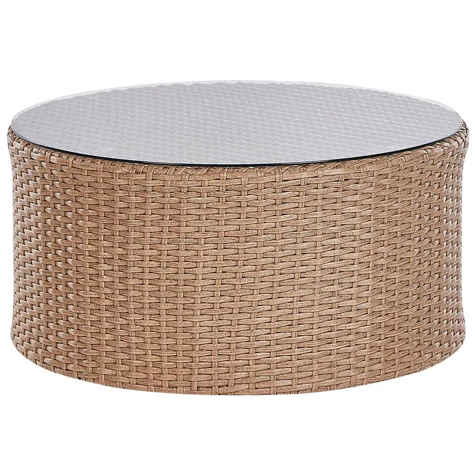 SEVERO - Loungeset voor 9 - Zandbeige - PE rotan