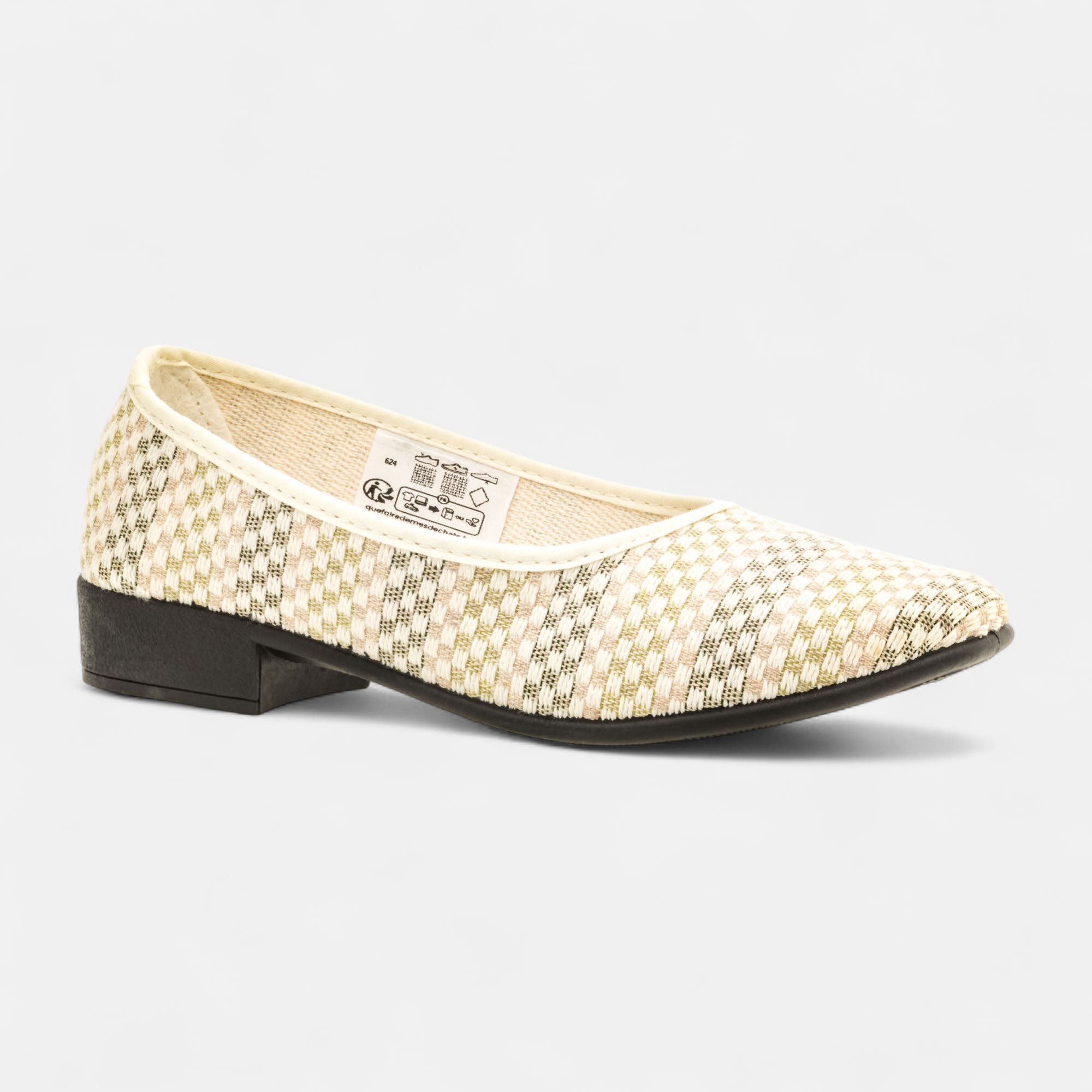 Chaussons ballerines Femme ecru
