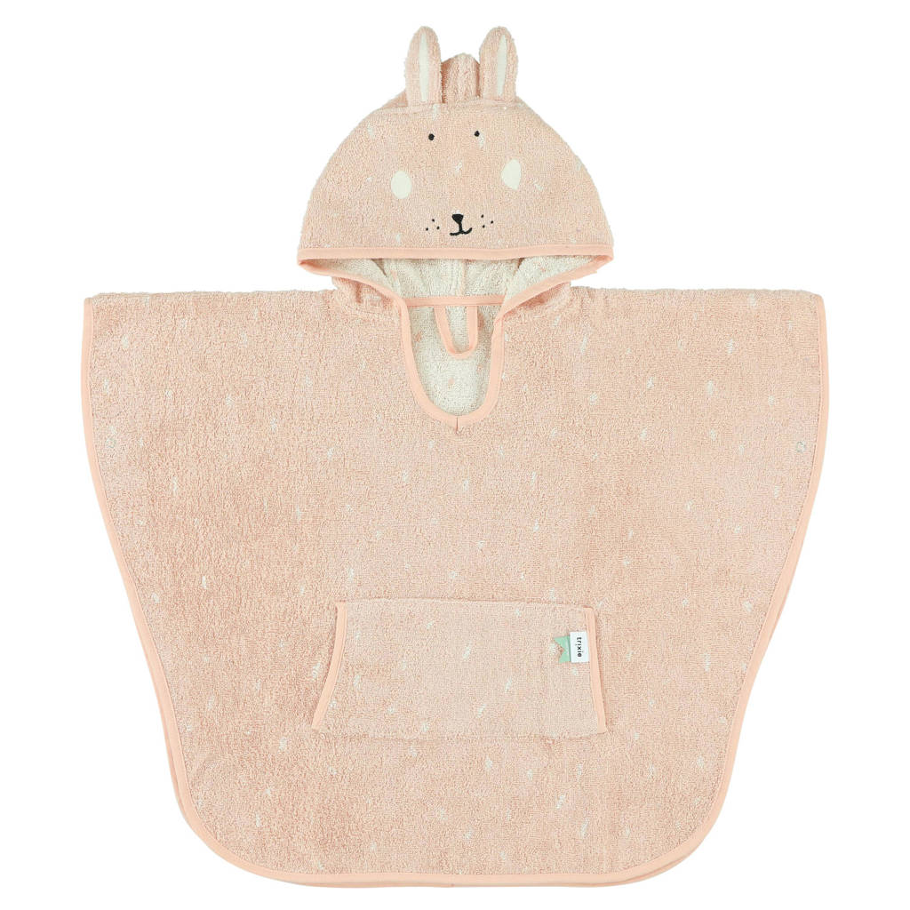 poncho Mrs Rabbit 47x64 cm roze