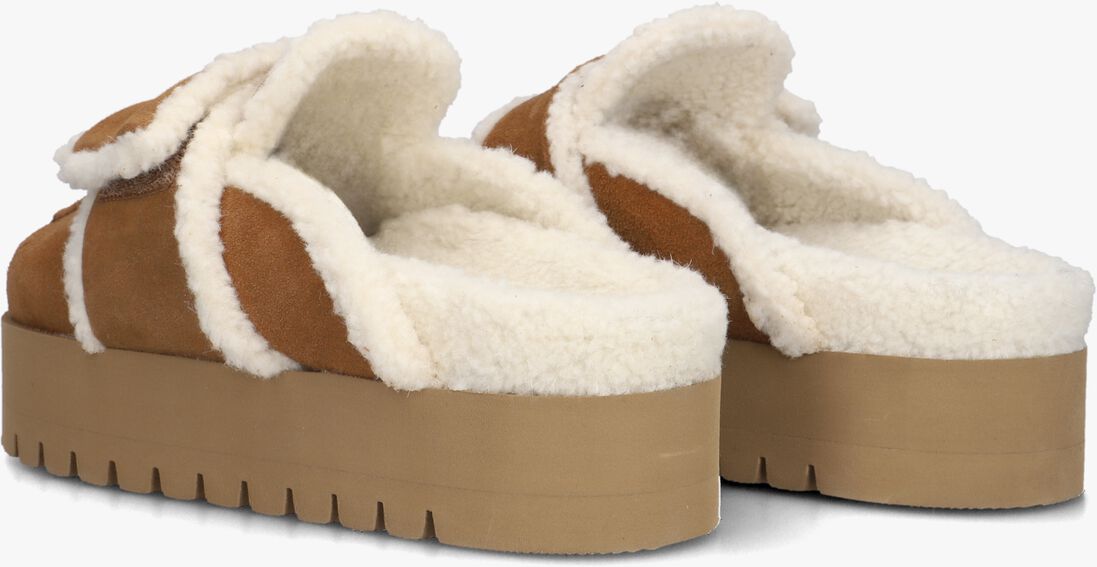 cognac nubikk instappers teddy fur