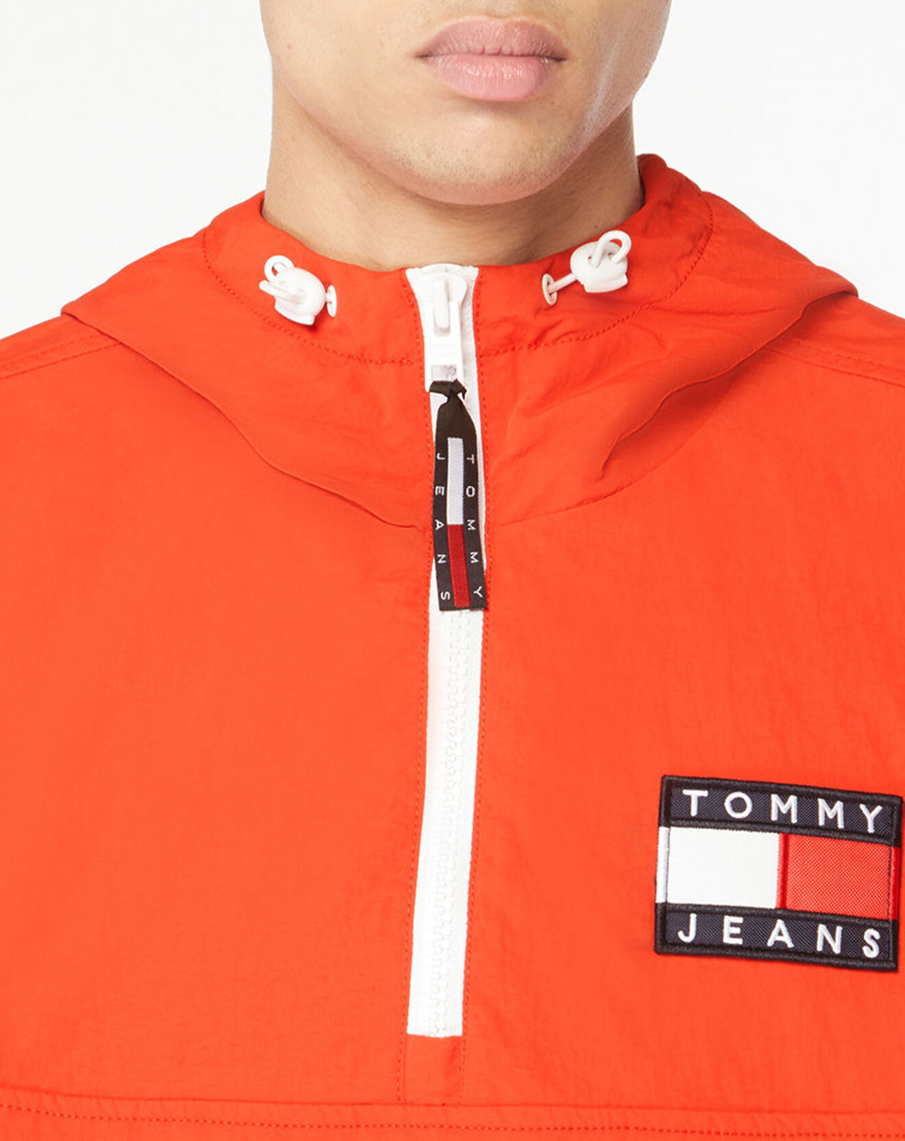 Tommy Jeans Coupe-vent Chicago Popover rouge