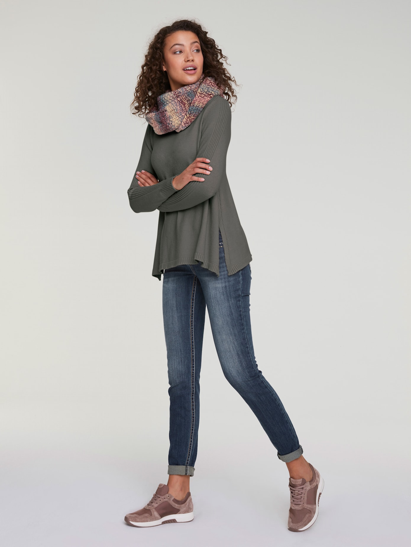 Pull long look intemporel