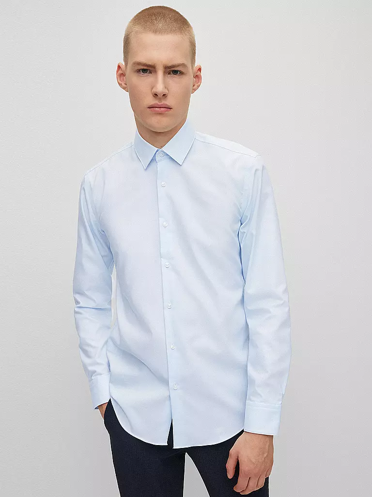 BOSS Hemd Slim Fit HANK hellblau