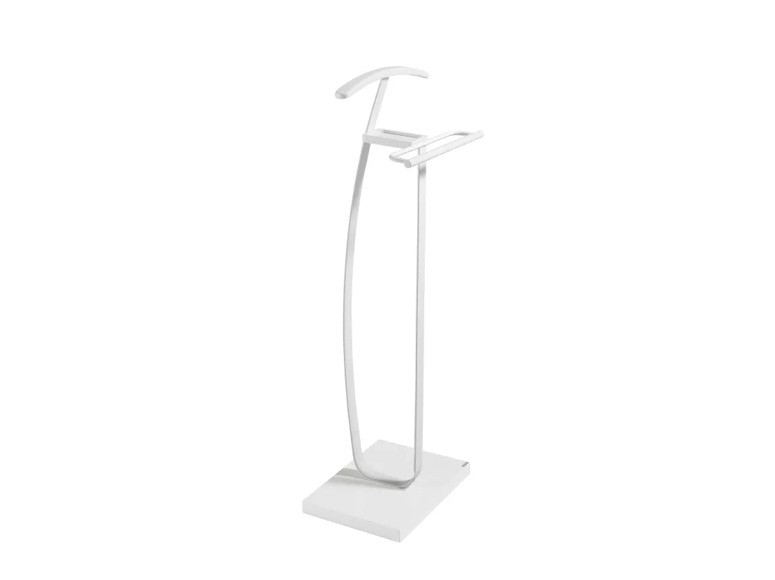 Valet de nuit - H115cm x L48cm x P30cm - hêtre massif blanc - City