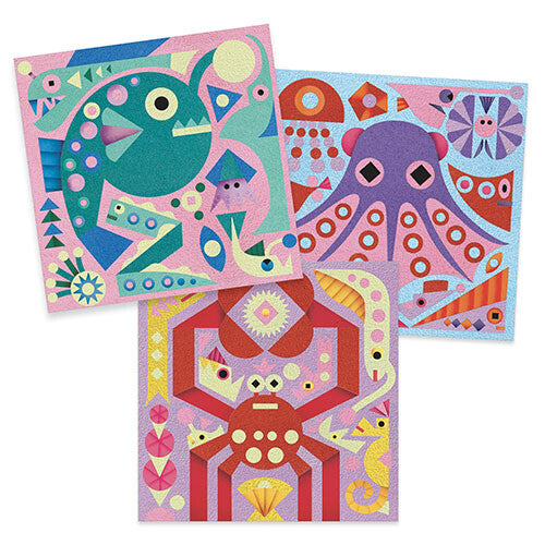 Djeco gekleurd zand glow in the dark - zeedieren